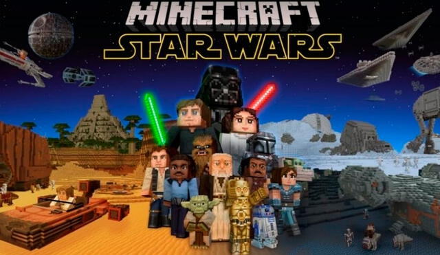 El DLC de Star Wars y The Mandalorian ya están disponibles en el MarketPlace de Minecraft. Foto: Minecraft