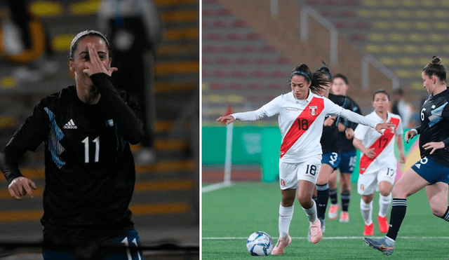 Mariana Larroquette anotó un triplete de goles en la victoria de Argentina sobre Perú en fútbol femenino de los Juegos Panamericanos Lima 2019.