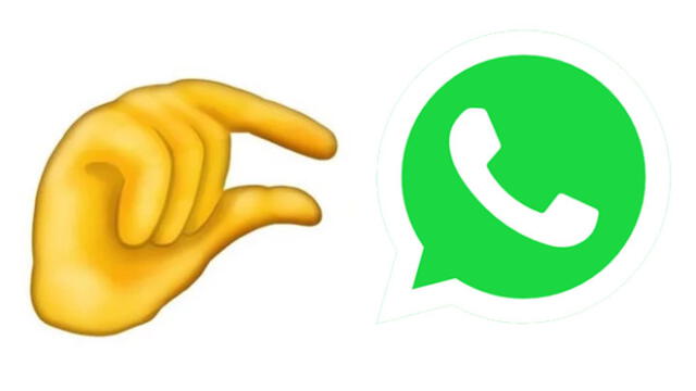 El emoji de WhatsApp de la mano pellizcando a alguien.