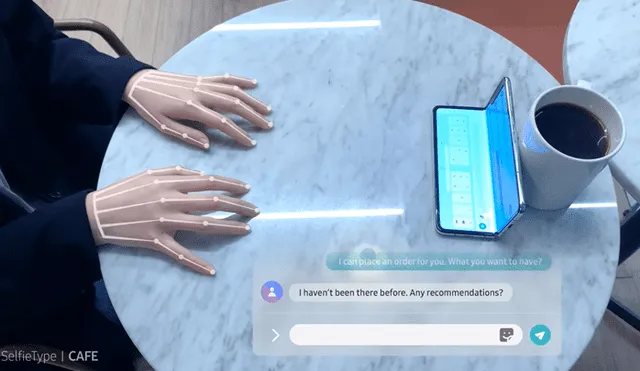 SelfieType, el teclado virtual "invisible" creado por Samsung.