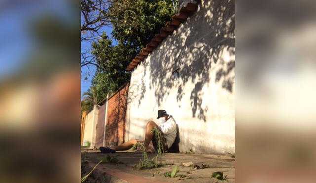 Pese a no poder darle un abrazo a su pequeña, está todos los días cerca de ella. Foto: captura de TikTok