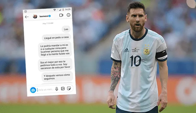 Un hincha en estado de ebriedad asegura que habló con Lionel Messi por Facebook y "muestra" pruebas.