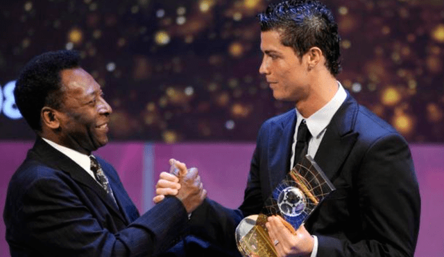 Cristiano Ronaldo fue felicitado por Pelé luego de superar la valla de los 100 goles con Portugal. (FOTO: AFP).