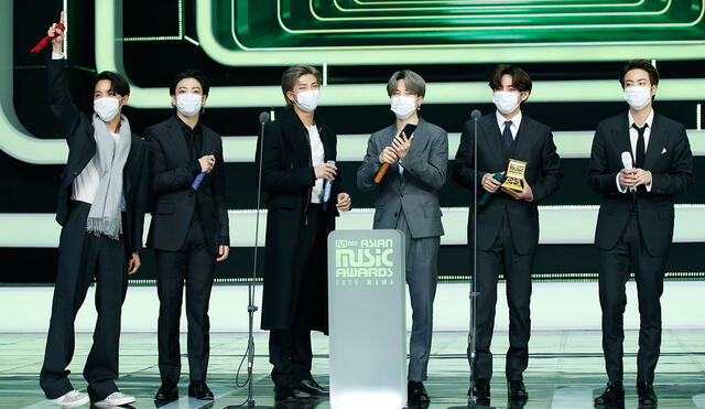 BTS fue la estrella más premiada de los 2020 MAMA. Foto: Mnet