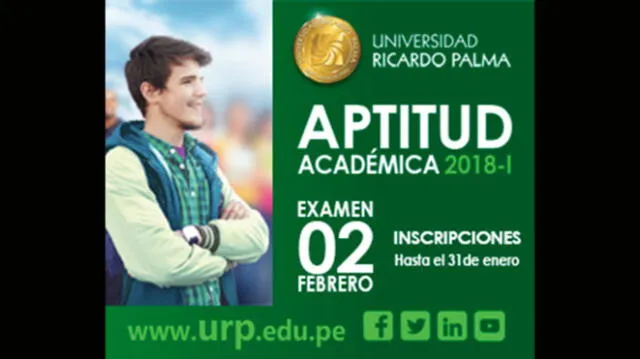 Universidad Ricardo Palma: Aptitud Académica 2018-I