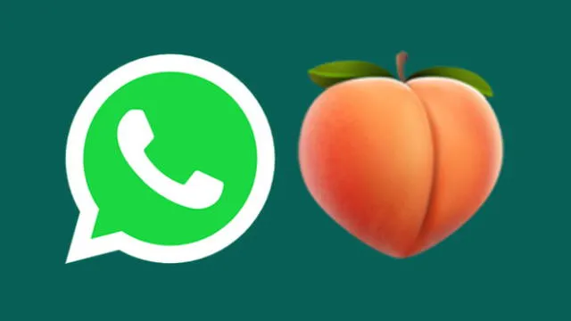 El emoji del melocotón de WhatsApp.