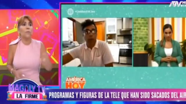 Magaly Medina se burla de Renzo Schuller y lo llama "desangelado". Foto: Captura