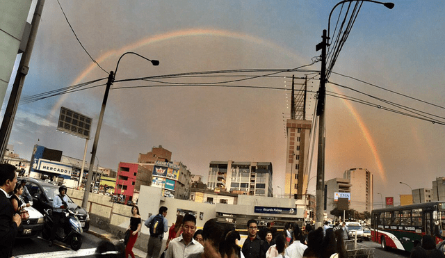 Twitter: Ciudadanos sorprendidos por aparición de arcoíris en Lima [FOTOS]