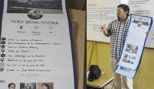 Ica: Profesor enseña historia con perfiles de Facebook de héroes peruanos