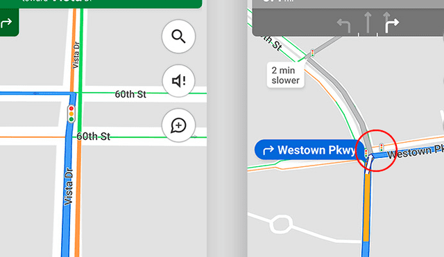 Los semáforos ya fueron incluidos por Apple Maps, app rival de Google Maps, hace un año.