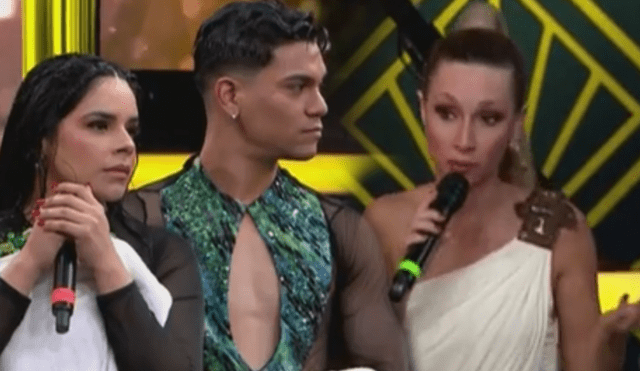 Belén Estévez reprendió a Giuliana Rengifo y su bailarín por sus fallas en número de baileñ. Foto: composición/captura América TV