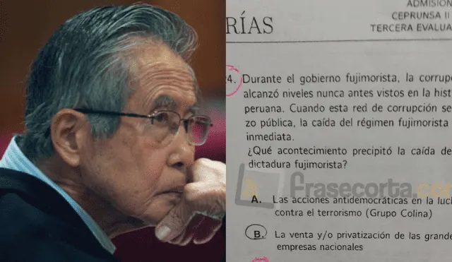 Twitter: Pregunta de examen sobre dictadura de Alberto Fujimori causa revuelo