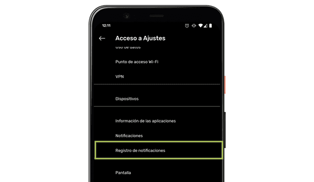 Y activa el registro de notificaciones.