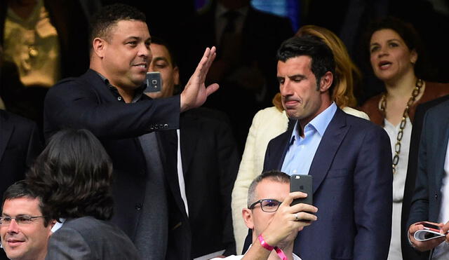 Ronaldo Nazario y Luis Figo compartieron vestuario en el Real Madrid. (Créditos: AFP)