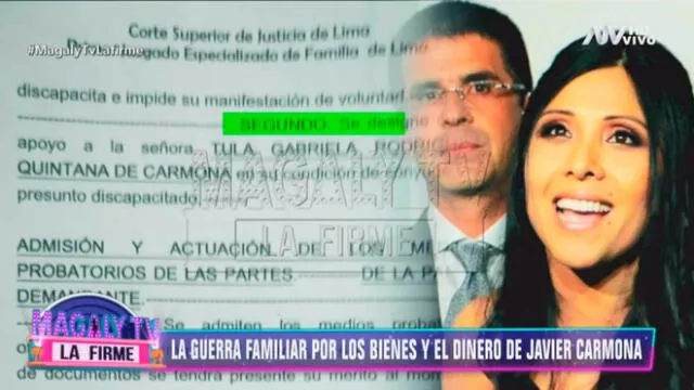 Tula Rodríguez es acusada por hijo de Javier Carmona de atentar contra salud de su padre