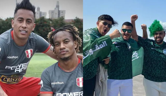 André Carrillo y Christian Cueva son muy populares entre los hinchas de Arabia Saudita. Foto: composición LR/André Carrillo/Instagram/Los Andes. Video: Carlos Salinas-Líbero