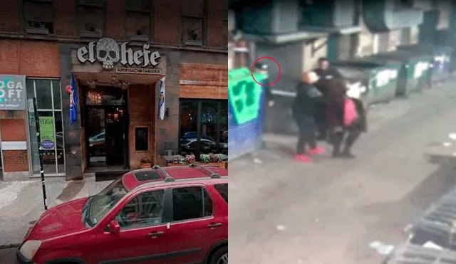 Violan a mujer en las afueras de un bar y los guardias de seguridad se quedan mirando [VIDEO]