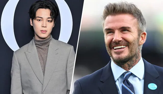 Jimin y David Beckham coincidieron el desfile de Dior Homme FW 23. Foto: composición LR/Dior