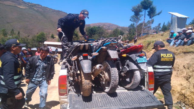 Cajamarca: motocicletas robadas fueron recuperadas por la Policía
