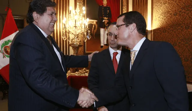 Alan García, Jorge Barata y Marcelo Odebrech en Palacio de Gobierno.