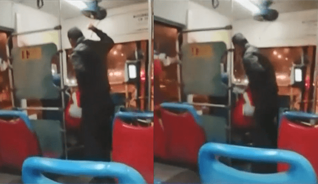 Sujeto propina brutal golpiza a chofer de bus tras no detenerse en paradero prohibido [VIDEO]