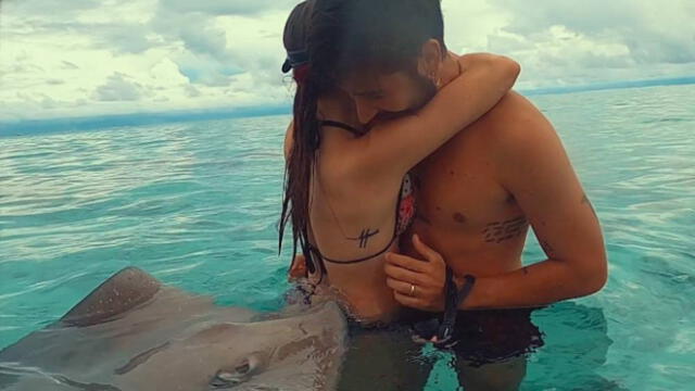 El video muestra imágenes inéditas de la luna de miel de la pareja en una isla de la Polinesia Francesa. (Foto: Captura)