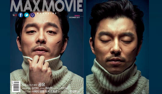 Gong Yoo en la portada de la revista MaxMovie, 2013. Crédito: Instagram