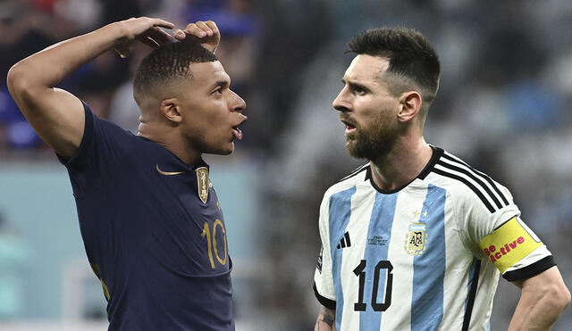 Kylian Mbappé y Lionel Messi se enfrentarán en la final del Mundial Qatar 2022. Foto: composición LR/AFP