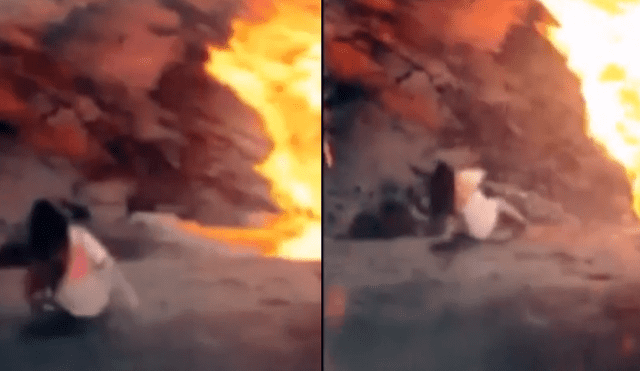 Vía Facebook: chica cae a volcán de lava y el final te dejará sin palabras [VIDEO]