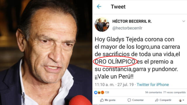 Lucho Cáceres arremete contra Héctor Becerril por polémico mensaje a Gladys Tejeda [VIDEO]