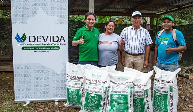 Huánuco: Devida entrega insumos a productores de café y cacao en El Monzón
