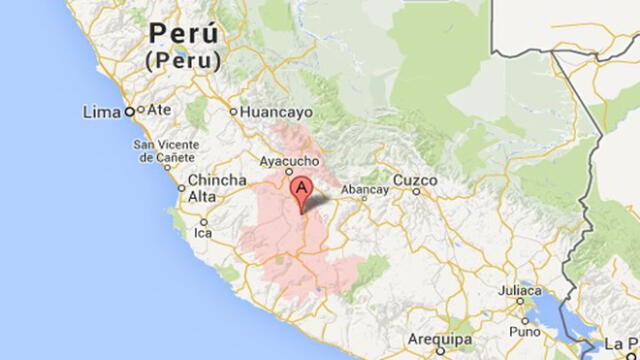 Sismo de 4.4 grados se registró esta noche en Ayacucho