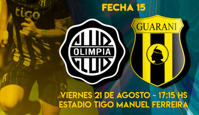 Olimpia vs. Guaraní EN VIVO por la jornada 15 de la Liga Paraguaya 2020.