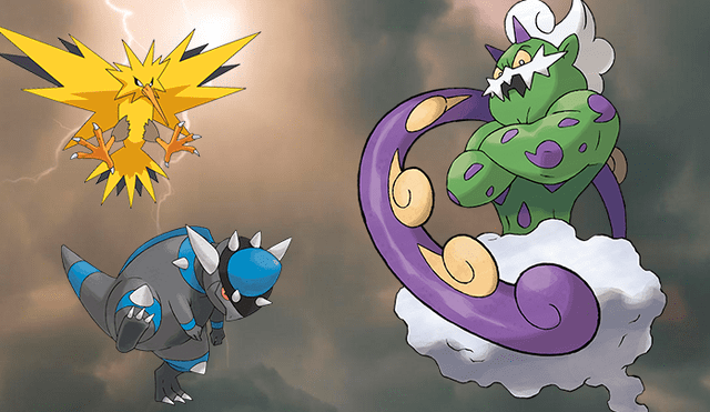 Zapdos y Rampardos entre los mejores pokémon para vencer a Tornadus en Pokémon GO.