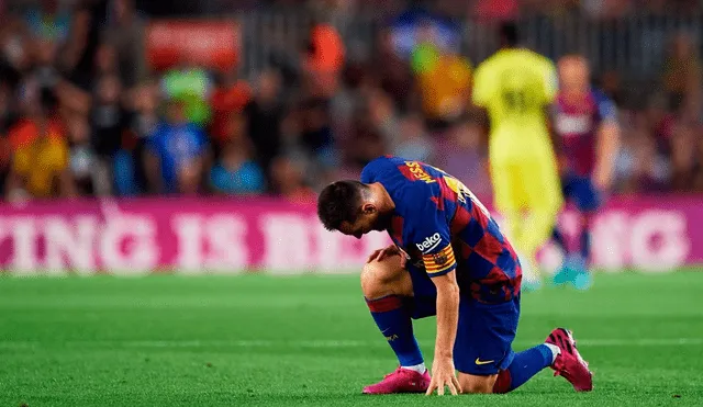 Lionel Messi no salió a jugar el segundo tiempo frente al Villarreal por lesión en partido correspondiente a la fecha 6 de la Liga Santander.