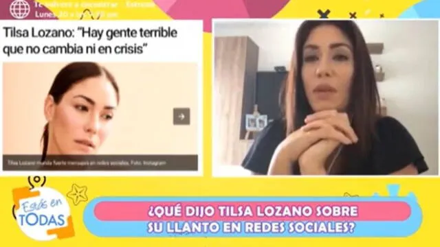 Tilsa Lozano responde tras críticas por llorar en redes sociales
