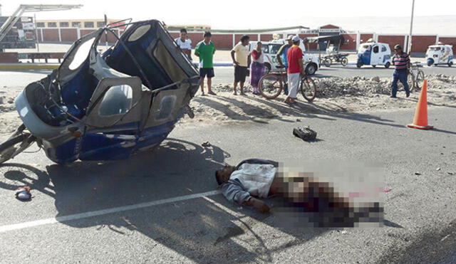 Mototaxista muere tras aparatoso choque con auto