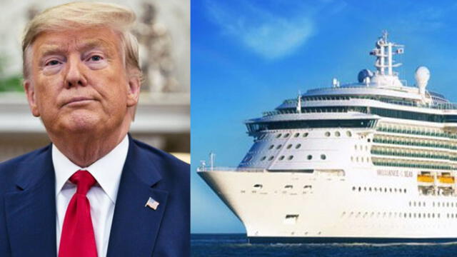 Donald Trump suspende los cruceros desde EE. UU. por 30 días. Foto: Composición.