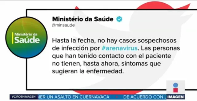 El Ministerio de Sanidad de Brasil encendió la alerta sobre el arenavirus. (Foto: ImagenTV)