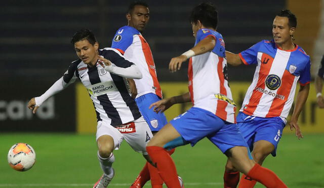 Alianza Lima empató 2-2 con Estudiantes de Mérida y sumó un punto en la Libertadores. Foto: Conmebol