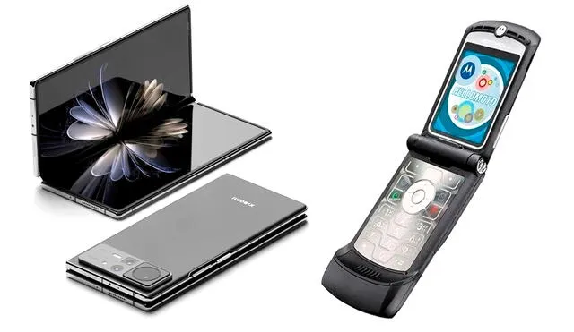 Los teléfonos plegables modernos pueden ejecutar varias aplicaciones a la vez. Foto: Composición LR / Xiaomi / Motorola