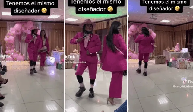 Invitada a fiesta infantil se llevó una sorpresa al ver que llevaba la misma ropa que el payaso. Foto: composición LR / TikTok: @circodelcieloeventos