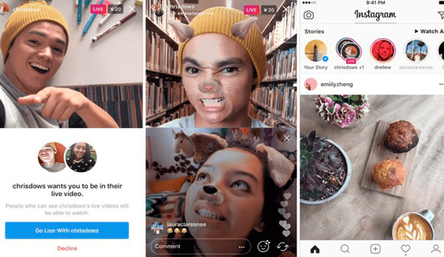 Instagram ahora permite hacer transmisiones en vivo con dos usuarios a la vez