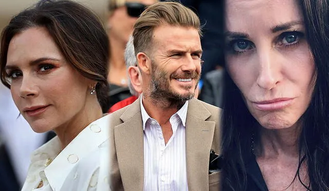 Esposa de David Beckham se pronuncia tras sexy foto con Courteney Cox