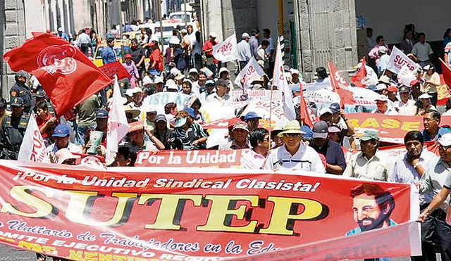 Sutep advierte posible protesta en caso negociación con Minedu no se restablezca 
