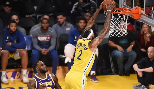 Lakers enfrentan a los Warriors por la NBA. (Créditos: AFP)