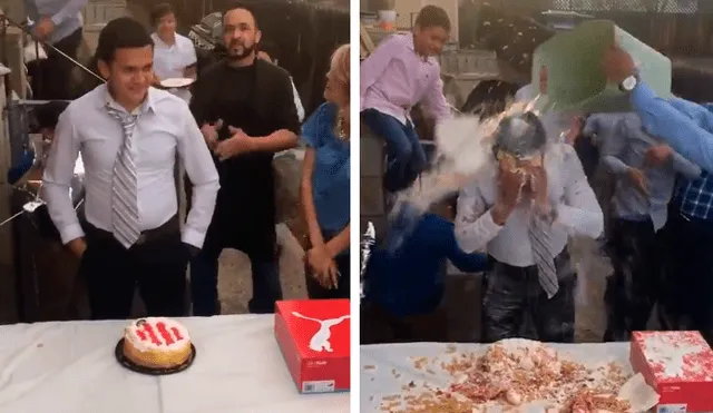 Facebook Viral: Este hombre no esperó que morder su pastel  de cumpleaños podría tener un final tan trágico