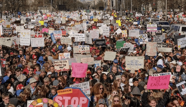 Estados Unidos: así se lleva a cabo la impresionante "marcha por nuestras vidas" [VIDEOS]