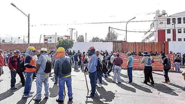 Arequipa: Construcción Civil seguirá protestando pese a acuerdos 