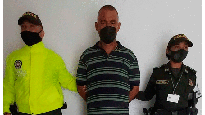 José Luis Teherán Barrios, de 52 años, cumple detención preventiva en un centro carcelario. Foto: Policía Nacional de Colombia.